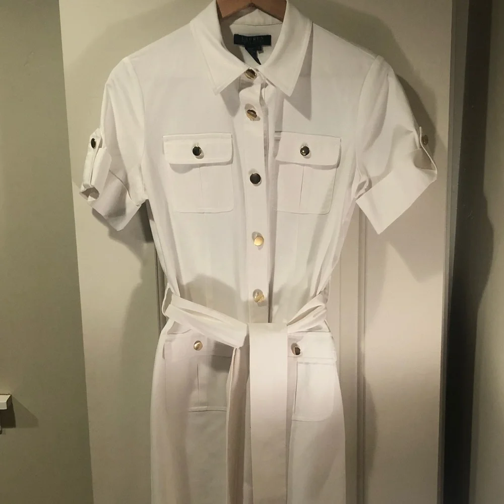 Ralph Lauren White Midi Dress